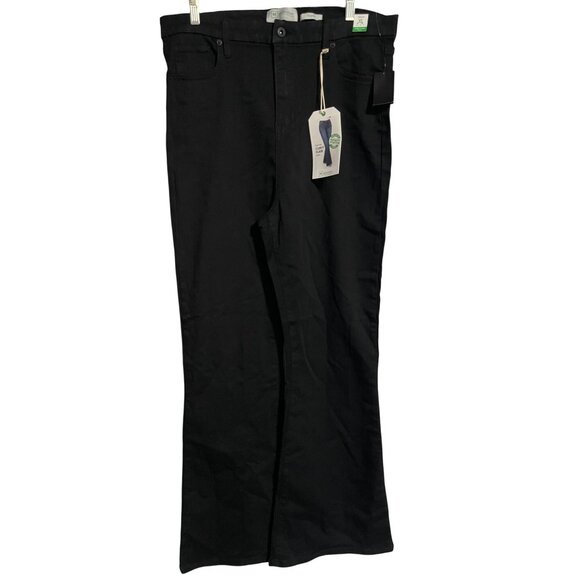 ReGeneration By Celebrity Pink Womens High Rise Curvy Flare Black Jeans XL 34x31 - Picture 1 of 12
